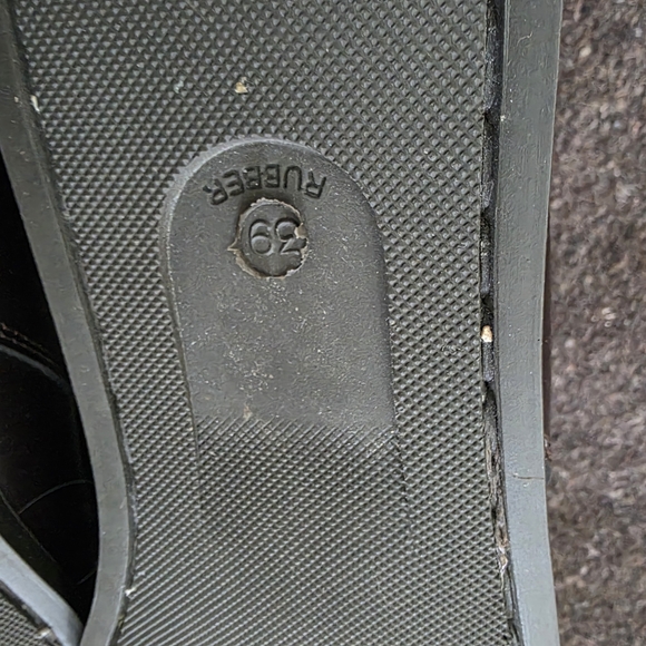 Men's Black Leather Boat Shoes - Picture 7 of 8